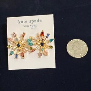 kate spade Gold-Tone Fireworks Multicolor Gemburst Stud Earrings